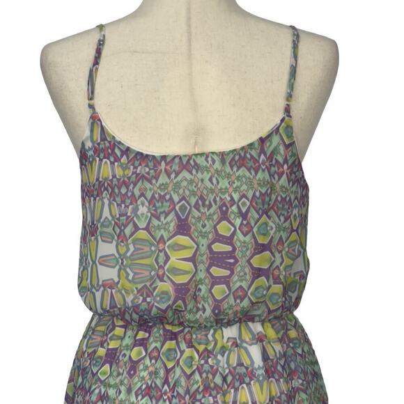 EVERLY ABSTRACT GEOMETRIC SLEEVELESS BLOUSON DRESS WOMEN'S SIZE MEDIUM - Picture 8 of 13